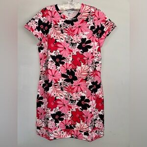 Juicy Couture Vibrant Pink and Red Floral Dress, Size XL